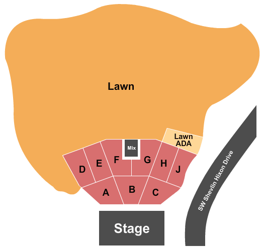 Hayden Homes Amphitheater Bend Amphitheatre Seating Chart